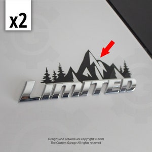 Quality Mountain Vinyl Decals for 2014-2024 4Runner Limited Badge