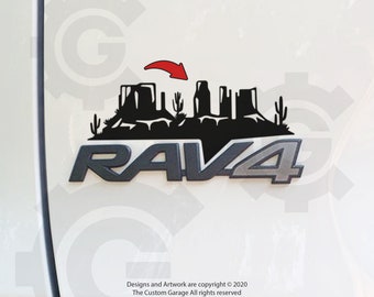 Desert Vinyl Decal for RAV4 Badge 2014-2025