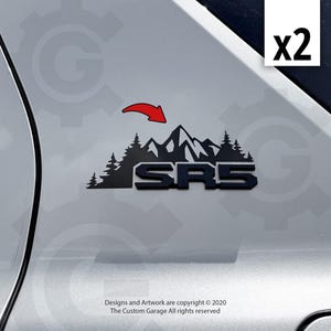 Mountain Decals for 2025-2026 4Runner SR5 Pillar Badge