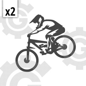 XC * Downhill Decal Enduro MTB Mountain Biker Silhouette Vinyl Sticker 