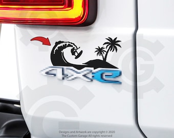 Beach, Wave Vinyl Decal 2018-2026 for JL JLU Rear Hatch
