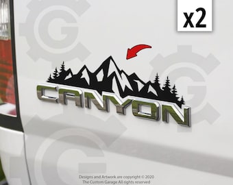 Mountain Decals for 2016-2020 Canyon Door Badge