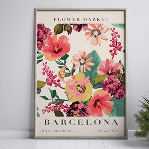 Barcelona Flower Market Print: Spain Wall Art (Digital Download)
