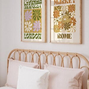 Neutral Gallery Wall, Flower Market Set Of 6 Prints, Greece Poster, Athens Print, Tokyo Poster, Collage Print, Aesthetic Posters, London Art image 9