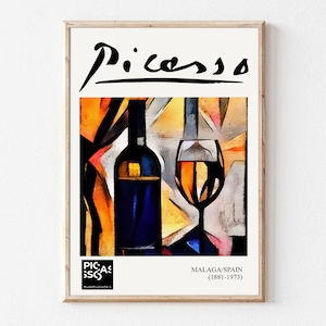 Picasso Print, Large Art Print, Eclectic Wall Art, Maximalist Decor, Funky Home Decor, Apartment Aesthetic, Famous Art Print, Picasso Poster