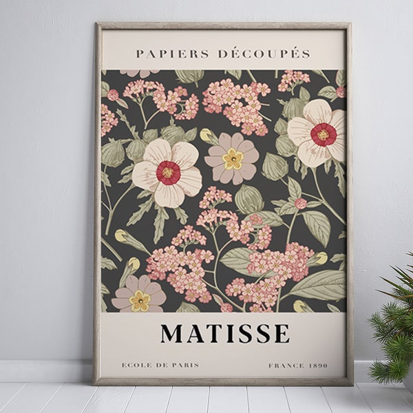 Flower Market Print Matisse, Flower Market,Matisse, Matisse Wall Art, Henri Matisse Papiers Decoupes,Digital Download, Exhibition Poster