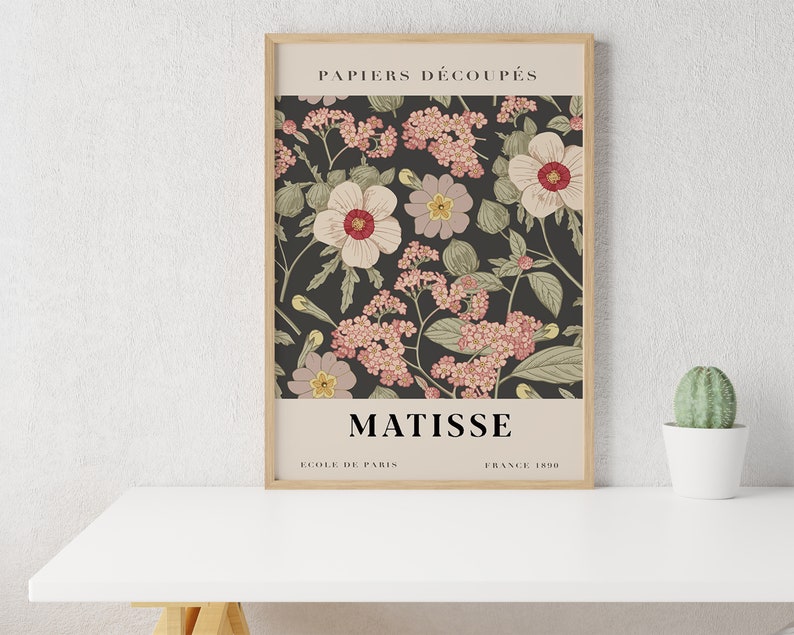 Flower Market Print Matisse, Flower Market,Matisse, Matisse Wall Art, Henri Matisse Papiers Decoupes,Digital Download, Exhibition Poster image 2