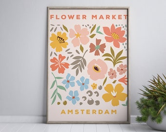 Flower Market Amsterdam Print - Etsy
