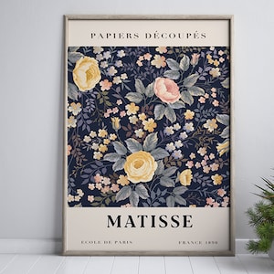Flower Market, Matisse Gallery Wall, Flower Market Print, Wall Art, Henri Matisse Papiers Decoupes, Digital Download, Exhibition Poster