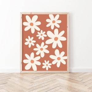 Boho Flower Print | Boho Girls Room Decor | Boho Nursery Art | Toddler Kids Room Decor | Digital Printable Posters | Boho print