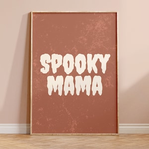 Halloween Print | Spooky Mama Kunst aan de muur | Halloween Kunst aan de muur | Boho Prints | Halloween Decor | Afdrukbare kunst aan de muur | Halloween Printables
