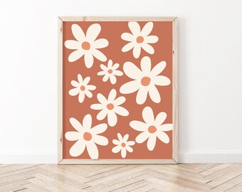 Boho Flower Print | Boho Girls Room Decor | Boho Nursery Art | Toddler Kids Room Decor | Digital Printable Posters | Boho print