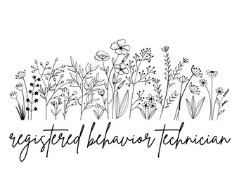 Technicien en comportement agréé RBT PNG - floral minimaliste