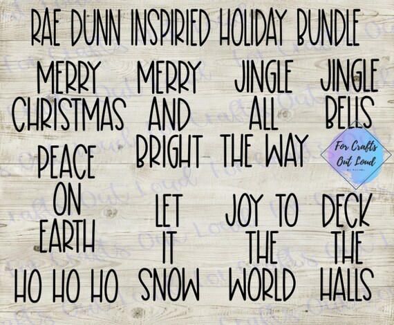 Download Rae Dunn Inspired Christmas Svg Bundle For Cricut Or Silhouette Christmas Words Christmas Sayings Craft Supplies Tools Collage Vadel Com