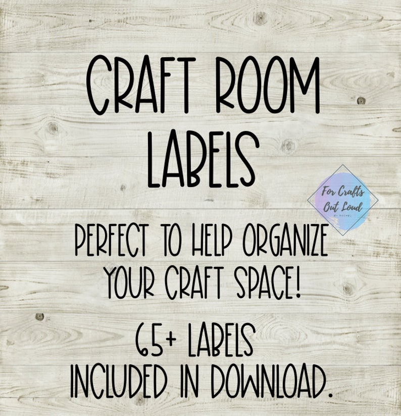 Craft Room Labels SVG / Art Supply SVG Labels / Craft Supply Etsy