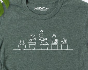 Camiseta de cactus, camiseta texana para mujer, camiseta de jardinería, camiseta de plantas, camiseta de flores silvestres, regalo de jardinería, regalo para amantes de las plantas, camiseta de jardín, regalo de Texas