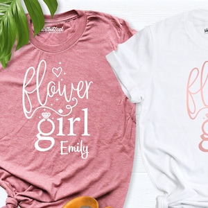 Flower Girl Shirt, Wedding Proposal T-Shirt, wedding shirt, Personalized Flower Girl, Proposal Gift, wedding party tee, cute flower girl tee