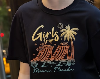 2026 Girls trip shirts, Girls beach Trip shirt, girls weekend shirt, girls vacation tee, Custom girls trip shirt, Beach Vacation Shirt women