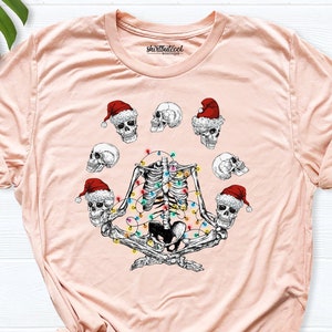 Christmas Skeleton Shirt, funny Christmas shirts, Gothic Christmas shirt, funny skeleton shirt, Christmas Season, holiday Tshirt, xmas shirt