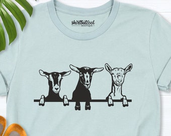 Cute Goats Shirt Funny Goat Kid Shirt Goats Tshirt Farm Animal