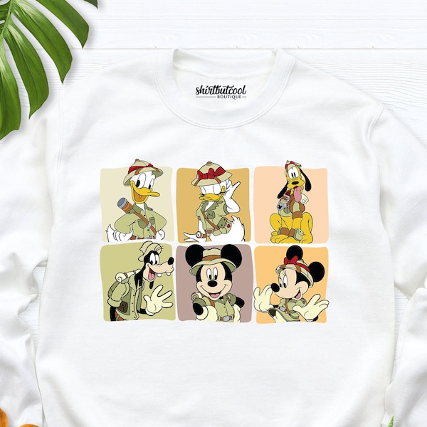 Disney Sweatshirt, Animal kingdom Disney Safari hoodies, Animal Kingdom Family Matching long sleeve, Disney world park Mickey Safari Sweater