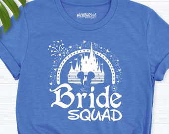 Disney Bride Squad Shirt, Disney Bachelorette Party Tee, Bride Tribe Shirt, Disney Wedding Shirts, Bridesmaid Shirts, Disneyland Trip Shirt