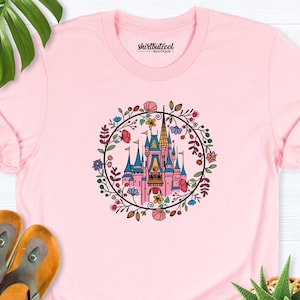 Disney shirt women, Princess Castle shirt, Magic Kingdom Castle Shirt, Disneyland T-shirt, Magic Kingdom Floral Shirt, Disney vacation shirt