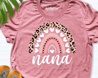 Rainbow Nana Shirt, Mimi Shirt, Gigi Shirt, Grandma shirt, New Nanny Shirt, Nana birthday Gift Shirt, Nana Gift Shirt, mothers day tees nana