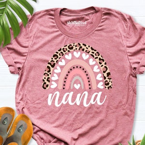 Rainbow Nana Shirt, Mimi Shirt, Gigi Shirt, Grandma shirt, New Nanny Shirt, Nana birthday Gift Shirt, Nana Gift Shirt, mothers day gift nana