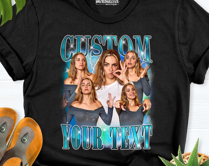 Custom Your Own Bootleg Shirt, Photo Bootleg shirt, Girlfriend photo shirt, 90s Retro shirt, Custom Bootleg Rap Tee, Birthday Bootleg tshirt