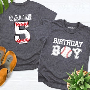 Baseball Birthday Boy shirt, baseball birthday party shirt, Custom Age name Birthday boy Shirt, personalized birthday shirt, custom baseball