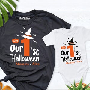 Custom Halloween Shirt, First Halloween Baby Tee, My First Halloween Tshirt, 1st Halloween Shirt, Halloween Family Tees, Shirt for girl- boy
