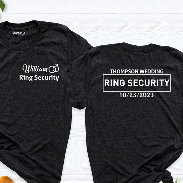 Personalized Wedding Shirt, Ring Security Shirts, Ring Bearer Shirt, wedding ring t-shirt, Custom Bridal Party Shirt, Groomsmen gift shirt