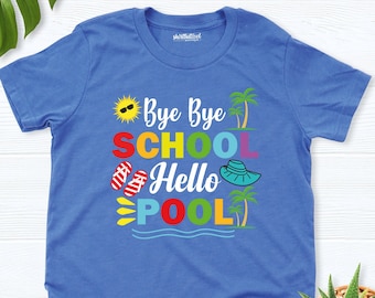 Camiseta divertida de fin de curso, camiseta de despedida de curso, camiseta de fin de curso, camiseta de despedida de curso, camiseta de verano para niños, camiseta de vacaciones escolares