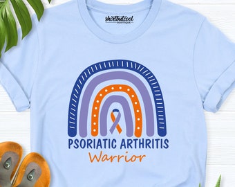 Psoriatic Arthritis Shirt, Warrior shirt, Psoriatic Arthritis Awareness tee, Psoriatic Arthritis warrior tees, Lavender Orange Ribbon shirts
