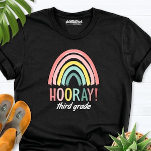 Hooray third Grade Shirt teacher, back to school shirt, 3rd grade shirt, first day of school shirt kids, 3rd grade squad tshirt, school crew