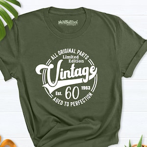 60th Birthday, Vintage 1965 Shirt, 60th Birthday Shirt, 60th Birthday Party, 1965 Shirt, Dad Birthday, Grandpa Birthday, 60th Birthday Gift
