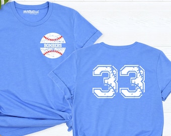 Baseball shirt, baseball mom shirt, Custom Baseball Team Name and Numbers, personalized baseball shirt, baseball tshirt women, baseball tees