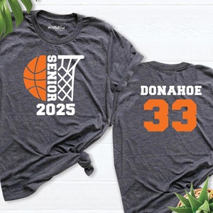 Senior Basketball Shirt, 2026 Senior night Basketball team Shirt, Custom Basketball player Name Number Shirts, Basketball player tees shirts