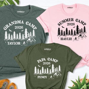 custom camp shirt, 2026 summer camping shirt, Grandma Grandpa papa nana Grammy camp shirt, custom family camp shirt, Cousin camp crew shirts afbeelding 1