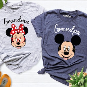 Disney Grandma Grandpa shirts, Disney Grandparents Matching shirt, Disney Family vacation tshirt, Mickey Grandpa shirt, Minnie Grandma shirt
