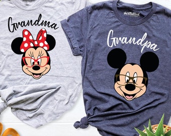 Disney Grandma Grandpa shirts, Disney Grandparents Matching shirt, Disney Family vacation tshirt, Mickey Grandpa shirt, Minnie Grandma shirt
