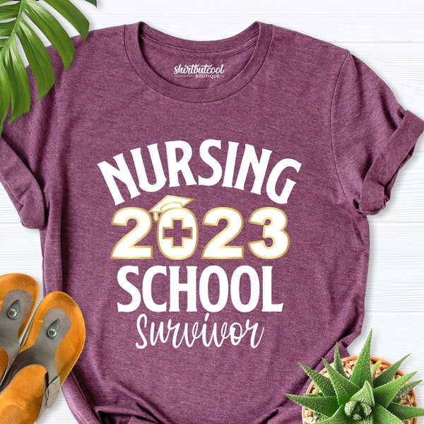 2024 Nursing Graduation shirt, Nursing Graduated gift, Nursing School Survivor Shirt, Nursing Student Graduation Shirt, grad nurse tee shirt