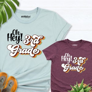 retro back to school shirt,3rd grade shirt teacher, Third Grade Team shirt, Matching school grade level shirt, hello third grade squad shirt