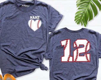 Camiseta de béisbol para mujer, camiseta de béisbol personalizada, camiseta de béisbol para mamá, camiseta de béisbol con número y nombre, camisetas de béisbol familiares, camiseta de béisbol para novia