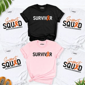 multiple sclerosis awareness shirt, orange ribbon shirt, leukemia cancer shirt, multiple sclerosis shirt,Kidney Cancer tee, MS warrior shirt