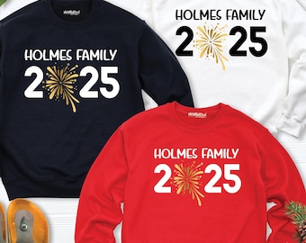 2026 family new years sweatshirt, custom family name shirt, New Year Crew Sweatshirt, Happy New Years Party Shirt, new years cruise shirt