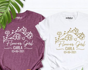 Custom Flower Girl Shirt, Personalized Flower Girl Proposal, Wedding Shirt, Bridal Party Shirt, Petal Patrol Shirt, Flower Girl Shirt