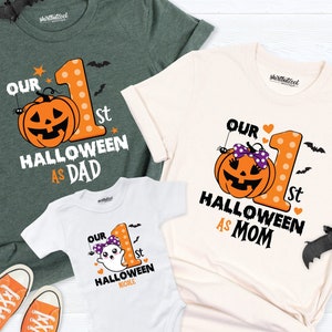 First Halloween family shirt, mom dad baby Halloween shirt, My First Halloween baby, custom Halloween baby Shirt, Halloween Family matching