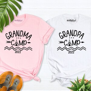 Grandma camp shirt 2026 camp shirts Grandpa camping shirt matching family camping trip shirt Nana Papa camping shirt grandparent Camp shirts image 9